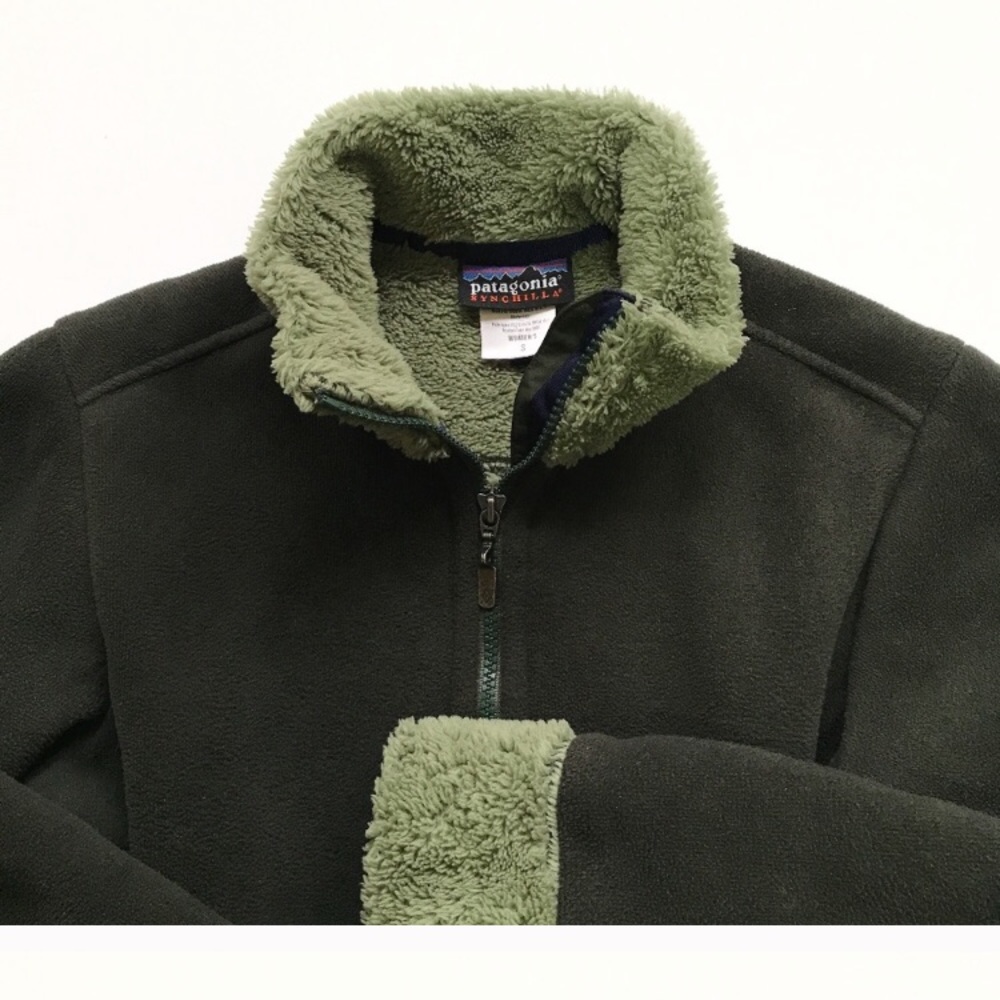 Patagonia synchilla two toned green fleece!